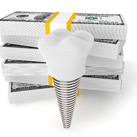 money representing the cost of dental implants in New York