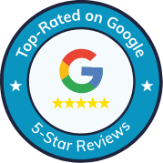 Top rated dentist on Google badge