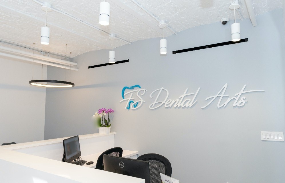 Welcoming dental office reception desk