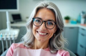 Portrait of happy middle-aged dental patient